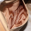 CELINE Macadam Canvas Hand Bag PVC Beige Gold Auth 186674-12