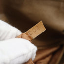 CELINE Macadam Canvas Hand Bag PVC Beige Gold Auth 186674-22