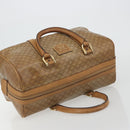 CELINE Macadam Canvas Hand Bag PVC Beige Gold Auth 186674-6