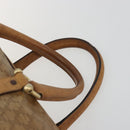 CELINE Macadam Canvas Hand Bag PVC Beige Gold Auth 186674-8