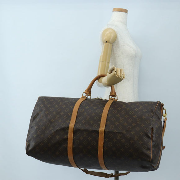 LOUIS VUITTON Monogram Keepall Bandouliere 60 Boston Bag M41412 LV Auth 186675