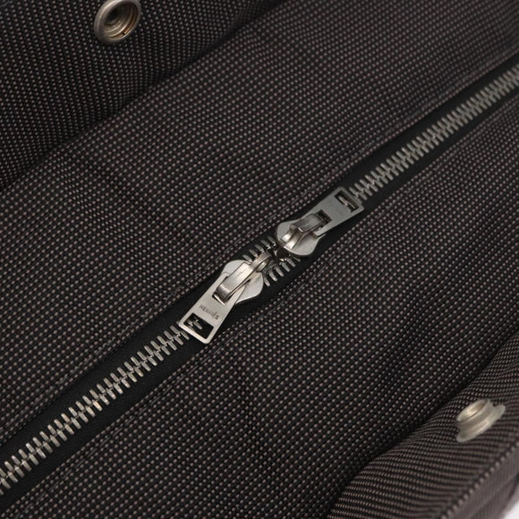 HERMES Her Line GM Tote Bag Canvas Gray Silver Auth 186677