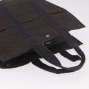 HERMES Her Line GM Tote Bag Canvas Gray Silver Auth 186677-6