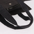 HERMES Her Line GM Tote Bag Canvas Gray Silver Auth 186677-7