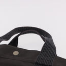 HERMES Her Line GM Tote Bag Canvas Gray Silver Auth 186677-14