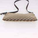 GUCCI GG Canvas Shoulder Bag Beige Silver 113013 Auth 186678-6