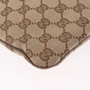 GUCCI GG Canvas Shoulder Bag Beige Silver 113013 Auth 186678-17