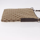 GUCCI GG Canvas Shoulder Bag Beige Silver 113013 Auth 186678-4