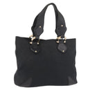 GUCCI GG Canvas Hand Bag Black Gold 153024 Auth 186680-1