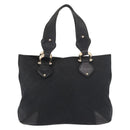 GUCCI GG Canvas Hand Bag Black Gold 153024 Auth 186680-2