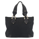 GUCCI GG Canvas Hand Bag Black Gold 153024 Auth 186680-3