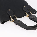 GUCCI GG Canvas Hand Bag Black Gold 153024 Auth 186680-6