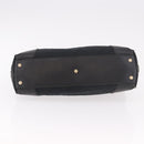 GUCCI GG Canvas Hand Bag Black Gold 153024 Auth 186680-9