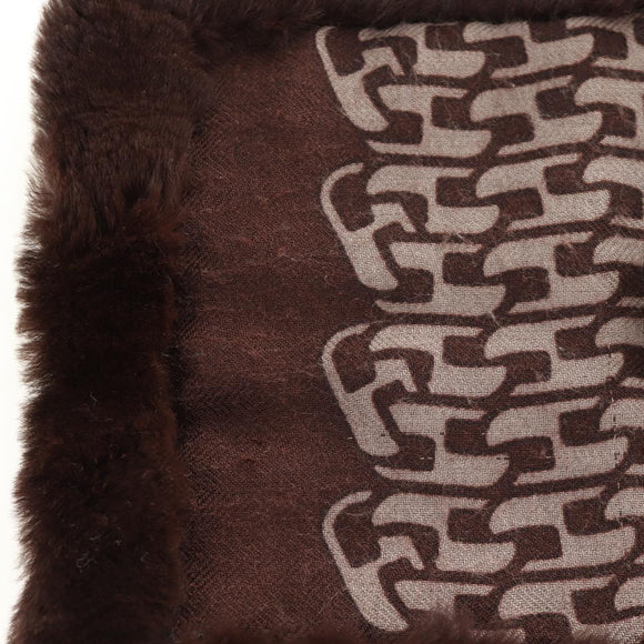 HERMES Scarf Orirag Brown Auth 186683M