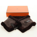 HERMES Scarf Orirag Brown Auth 186683M-12