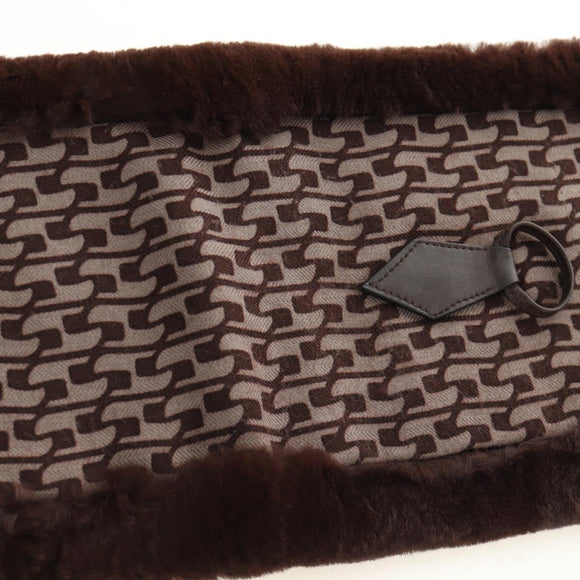 HERMES Scarf Orirag Brown Auth 186683M