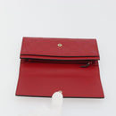 GUCCI GG Canvas Guccissima Long Wallet Leather Red Gold 388679 Auth 186684A-18