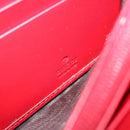 GUCCI GG Canvas Guccissima Long Wallet Leather Red Gold 388679 Auth 186684A-19