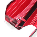 GUCCI GG Canvas Guccissima Long Wallet Leather Red Gold 388679 Auth 186684A-21
