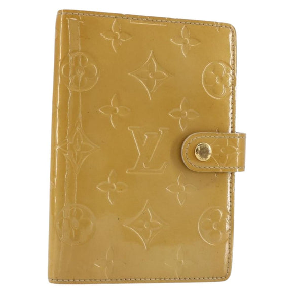 LOUIS VUITTON Monogram Vernis Agenda PM Cover Beige R21001 LV Auth 186685