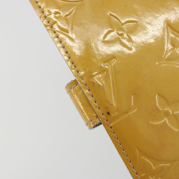 LOUIS VUITTON Monogram Vernis Agenda PM Cover Beige R21001 LV Auth 186685