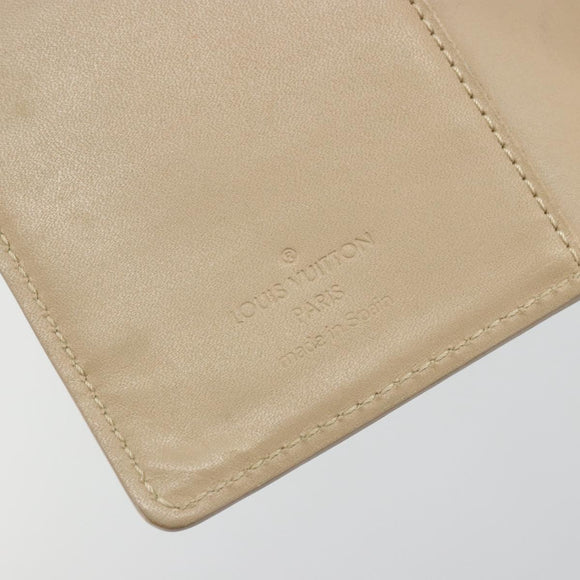 LOUIS VUITTON Monogram Vernis Agenda PM Cover Beige R21001 LV Auth 186685