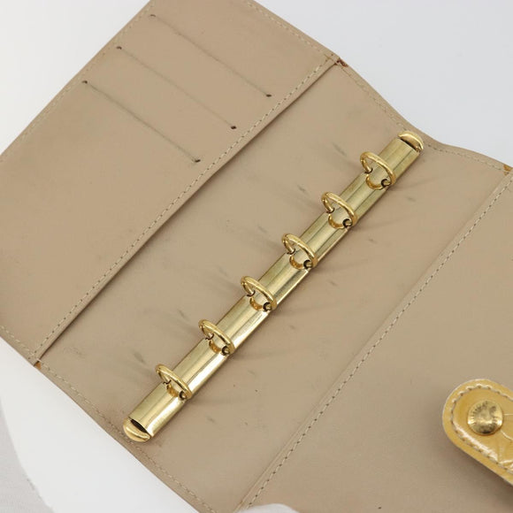 LOUIS VUITTON Monogram Vernis Agenda PM Cover Beige R21001 LV Auth 186685