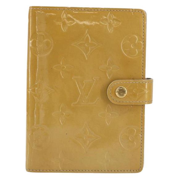 LOUIS VUITTON Monogram Vernis Agenda PM Cover Beige R21001 LV Auth 186685