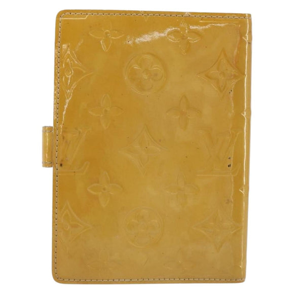 LOUIS VUITTON Monogram Vernis Agenda PM Cover Beige R21001 LV Auth 186685