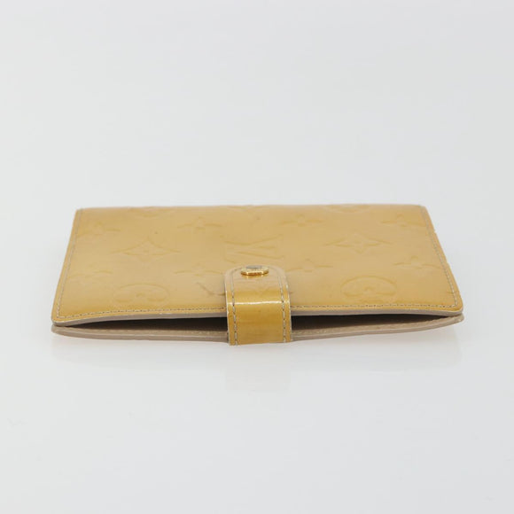 LOUIS VUITTON Monogram Vernis Agenda PM Cover Beige R21001 LV Auth 186685