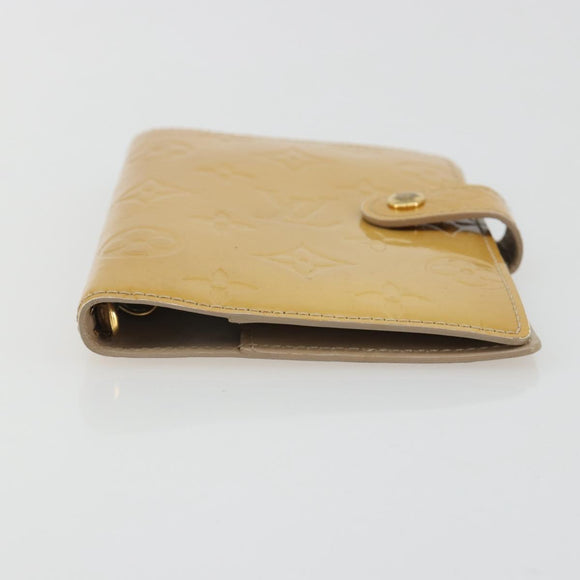 LOUIS VUITTON Monogram Vernis Agenda PM Cover Beige R21001 LV Auth 186685