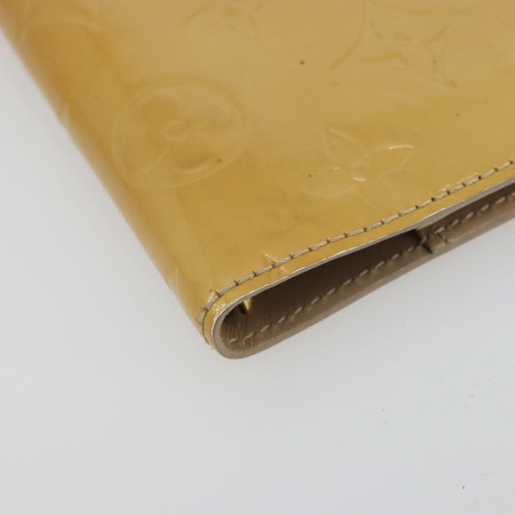 LOUIS VUITTON Monogram Vernis Agenda PM Cover Beige R21001 LV Auth 186685