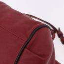 Chloe Etel Hand Bag Leather 2way Red Gold Auth 186692-17