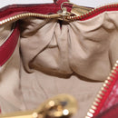 Chloe Etel Hand Bag Leather 2way Red Gold Auth 186692-23