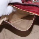 Chloe Etel Hand Bag Leather 2way Red Gold Auth 186692-25