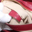Chloe Etel Hand Bag Leather 2way Red Gold Auth 186692-11