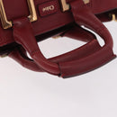 Chloe Etel Hand Bag Leather 2way Red Gold Auth 186692-7