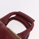 Chloe Etel Hand Bag Leather 2way Red Gold Auth 186692-14