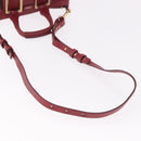 Chloe Etel Hand Bag Leather 2way Red Gold Auth 186692-8