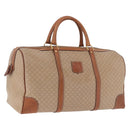 CELINE Macadam Canvas Hand Bag PVC Beige Gold Auth 186693-1