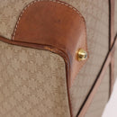 CELINE Macadam Canvas Hand Bag PVC Beige Gold Auth 186693-8