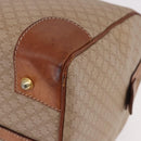 CELINE Macadam Canvas Hand Bag PVC Beige Gold Auth 186693-15