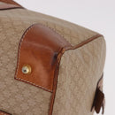 CELINE Macadam Canvas Hand Bag PVC Beige Gold Auth 186693-17