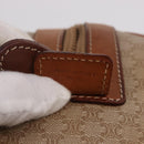 CELINE Macadam Canvas Hand Bag PVC Beige Gold Auth 186693-12