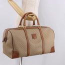 CELINE Macadam Canvas Hand Bag PVC Beige Gold Auth 186693-25