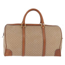 CELINE Macadam Canvas Hand Bag PVC Beige Gold Auth 186693-2