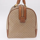CELINE Macadam Canvas Hand Bag PVC Beige Gold Auth 186693-3