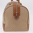 CELINE Macadam Canvas Hand Bag PVC Beige Gold Auth 186693-4