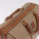 CELINE Macadam Canvas Hand Bag PVC Beige Gold Auth 186693-6