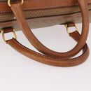 CELINE Macadam Canvas Hand Bag PVC Beige Gold Auth 186693-7